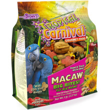 F.M. Brown's Tropical Carnival, Gourmet Macaw Food Big Bites for Beaks, Vitamin-Nutrient Fortified Diet with Probiotics
