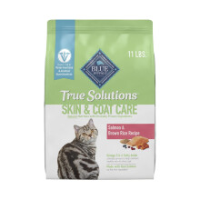 Blue Buffalo True Solutions Huid & Vacht Verzorging Droogvoer voor Volwassen Katten, Zalm, 11-lb. Zak