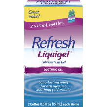 Refresh Liquigel Lubricant Eye Gel, 2 Bottles 0.5 Fl Oz (15mL) Each Sterile (30mL)