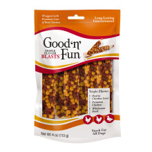 Good 'n' Fun Triple Flavor Blasts, 4 Oz, Chew di Rawhide per Tutti i Cani