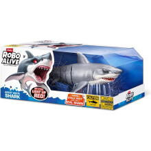 Juguete Interactivo - ZURU - Shark Attack Robo Alive - Gran tiburón blanco con movimientos realistas y ojos brillantes