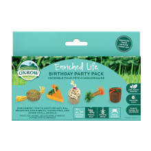 Oxbow Enriched Life Birthday Party Pack, Rabbit Toys, Guinea Pig Toys, Enrichment for Bunny, Hamster, Rabbit, Chinchilla, Rat, Chinchilla Cage Accesso