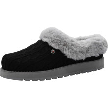 Skechers BOBS van Dames Keepsakes Ice Angel Slipper, Zwart/Grijs, 10 M US