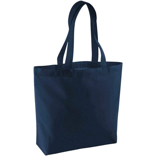 (One Size, Navy) Brand Lab Plain Organic Oversized Tote Bag