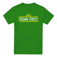 (XXL, Kelly Green) Sesame Street Unisex Adult Rough Logo T-Shirt