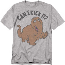 (XXL, Athletic Heather) Sesame Street Unisex Adult Can I Kick It? T-Shirt