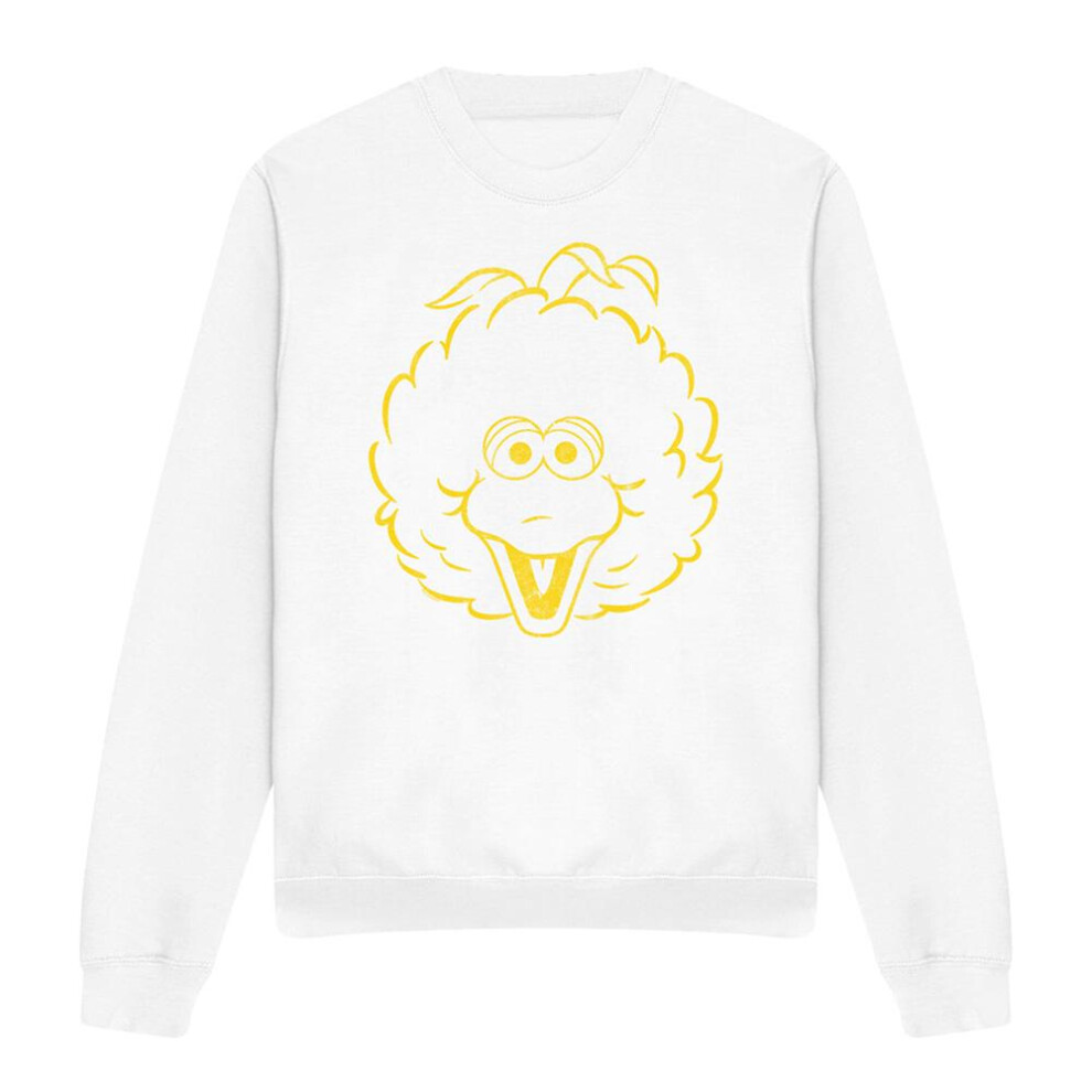 Sesame Street (Xxl, White) Unisex Adult Big Bird Mono Sweatshirt