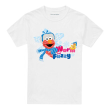 (XL, White) Sesame Street Unisex Adult Warm And Fuzzy Holiday T-Shirt