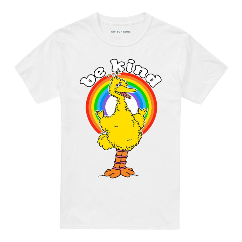 Sesame Street (S, ) Unisex Adult Be Kind T-Shirt White