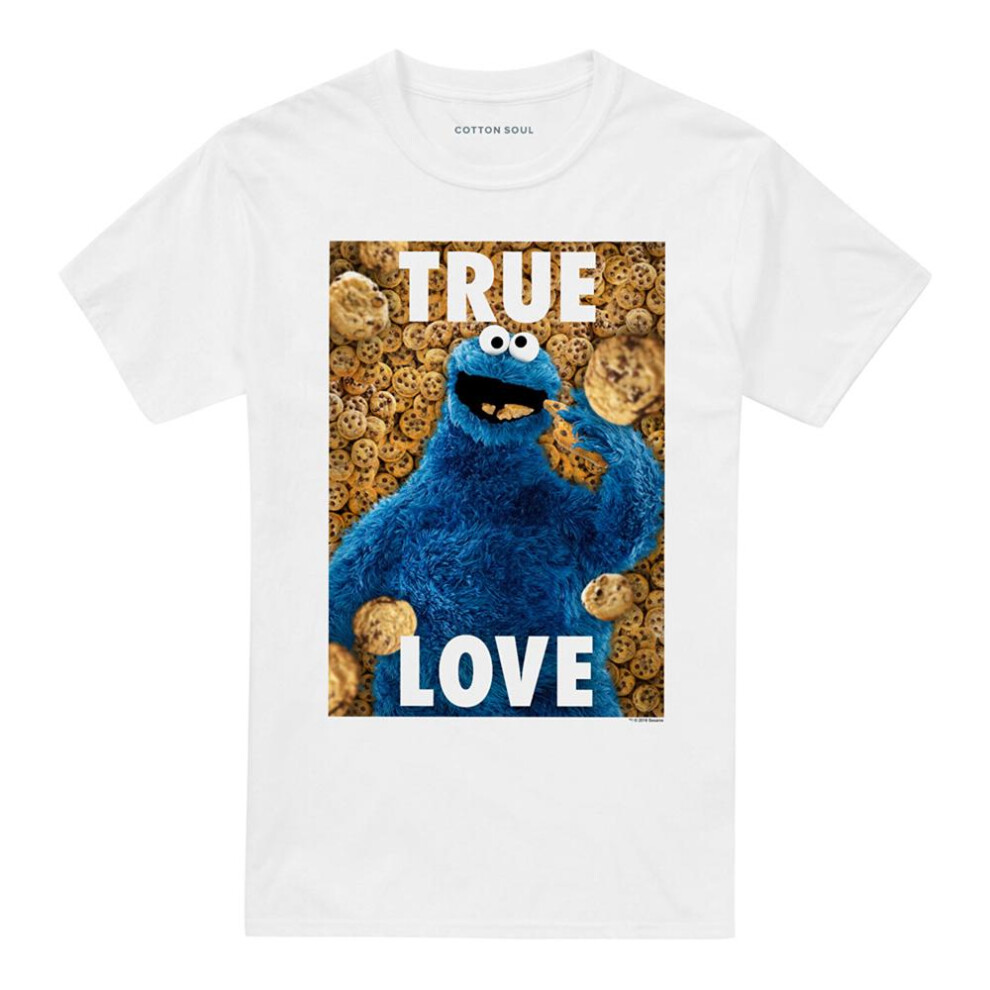 Sesame Street (5Xl, ) Unisex Adult Cookie T-Shirt White