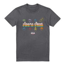 (XL, Charcoal) Sesame Street Unisex Adult Made In 1969 T-Shirt