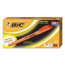 BIC Brite Liner Evidenziatore Punta Cuneo Arancione DOZZINA (BL11-OE)