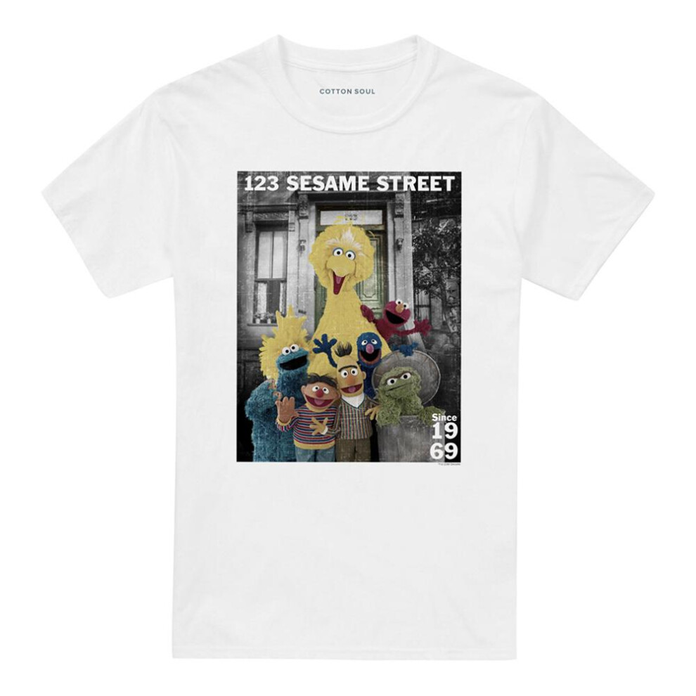 Sesame Street (Xxl, ) Unisex Adult Best Address T-Shirt White