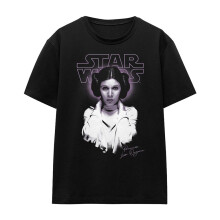 (S, Black) Star Wars Womens/Ladies Princess Leia Portrait T-Shirt