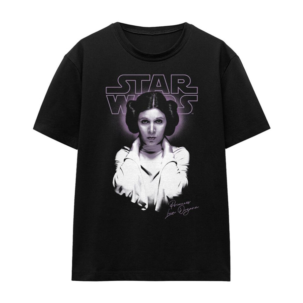 Star Wars (Xxl, ) Womens/Ladies Princess Leia Portrait T-Shirt Black