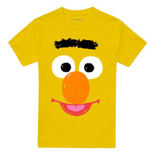 (S, Yellow) Sesame Street Unisex Adult Bert Sketch T-Shirt