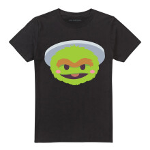 (4XL, Black) Sesame Street Unisex Adult Oscar The Grouch Kawaii Face T-Shirt