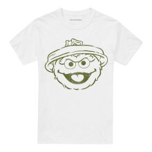 (XXL, White) Sesame Street Unisex Adult Oscar The Grouch Mono T-Shirt