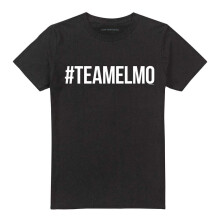 (XL, Black) Sesame Street Unisex Adult Team Elmo T-Shirt