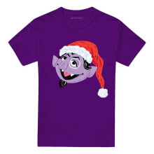 (XL, Purple) Sesame Street Unisex Adult Count von Count Scribble T-Shirt