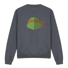(XL, Black) Teenage Mutant Ninja Turtles Unisex Adult Michelangelo Face Sweatshirt