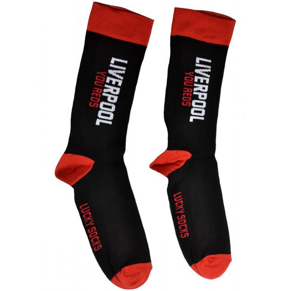 Liverpool Fc Childrens/Kids You Reds Socks Black