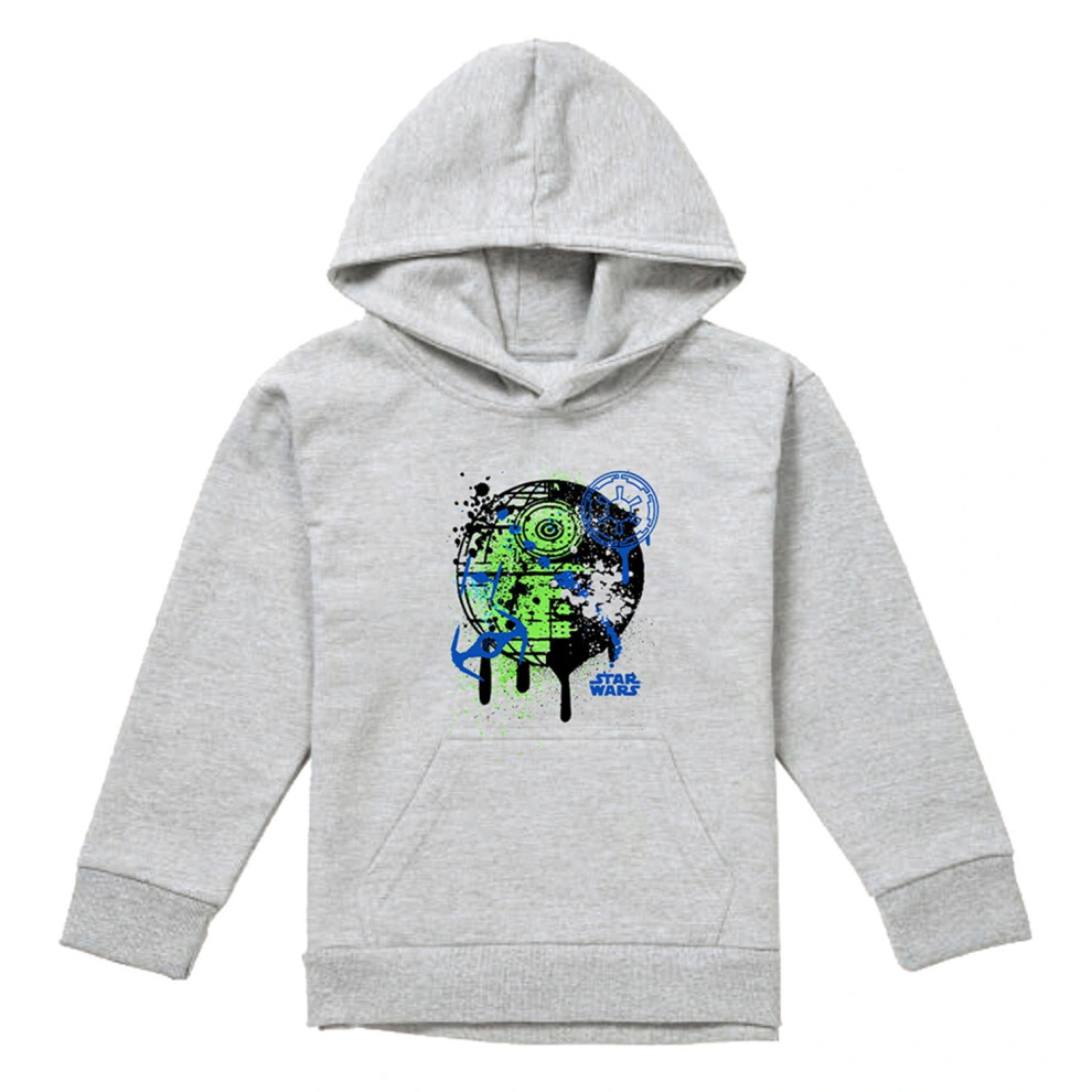 Star Wars (9-11 Years, Athletic Heather) Childrens/Kids Hoodie Multicoloured