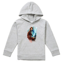 (7-8 Years, Athletic Heather) Star Wars: Obi-Wan Kenobi Childrens/Kids Painted Pull Over Hoodie