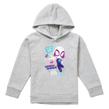 (7-8 Years, Athletic Heather) Spidey And His Amazing Friends Childrens/Kids Go Webs Go Ghost-Spider Heather Pull Over Hoodie
