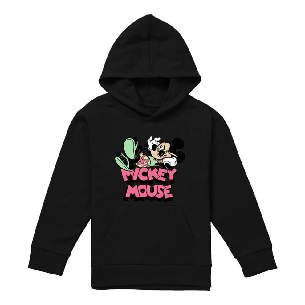 Disney (7-8 Years, Black) Childrens/Kids Holiday Mickey Mouse Pullover Hoodie