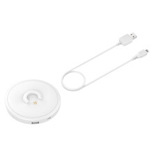 Portable Dual Output Bluetooth Speaker Charging Dock, White