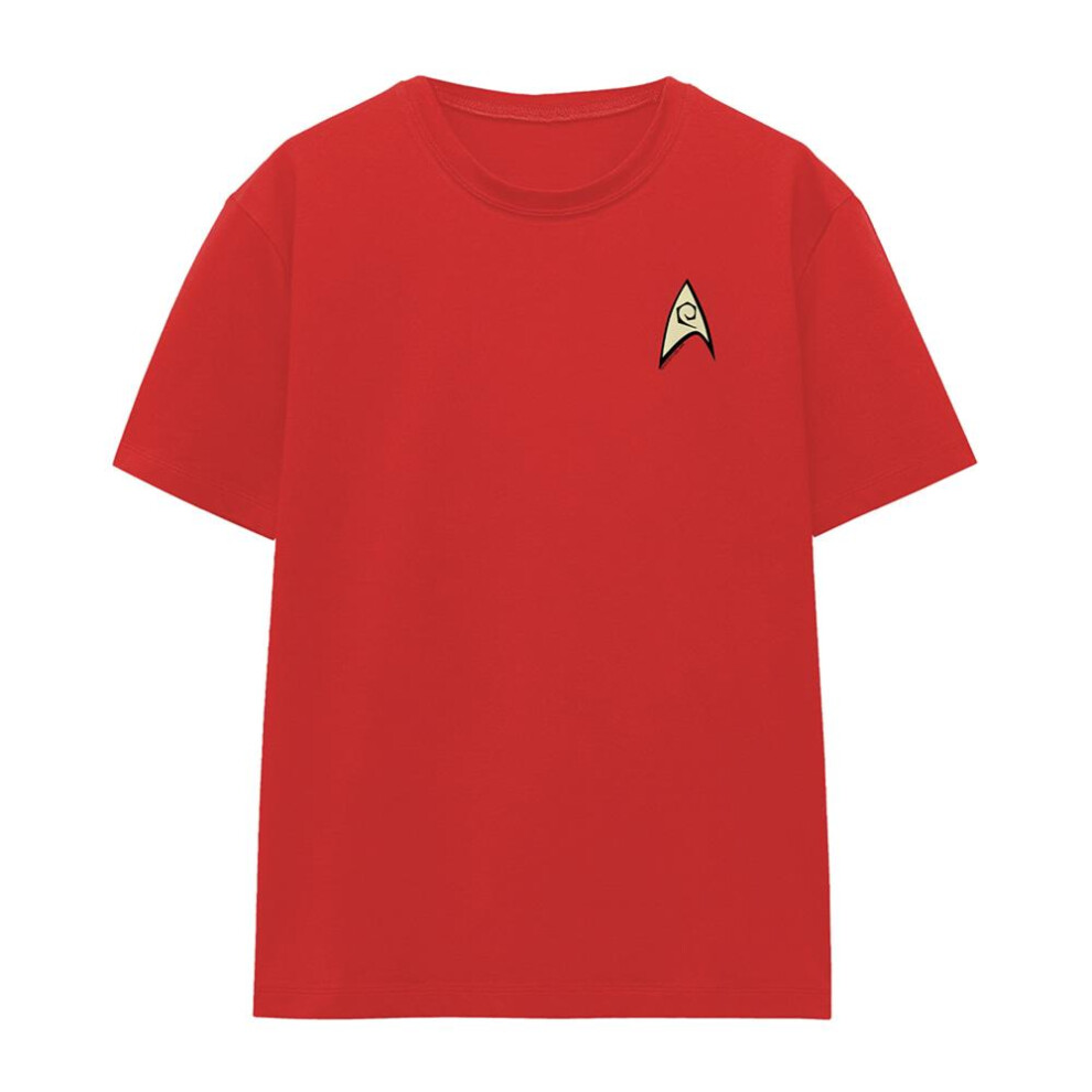 Star Trek Womens/Ladies Engineering Uniform T-Shirt Red
