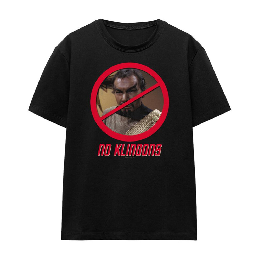 Star Trek Womens/Ladies No Klingons T-Shirt Black