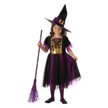 (3-4 Years, Black/Purple) Rubies Girls Magic Witch Halloween Costume