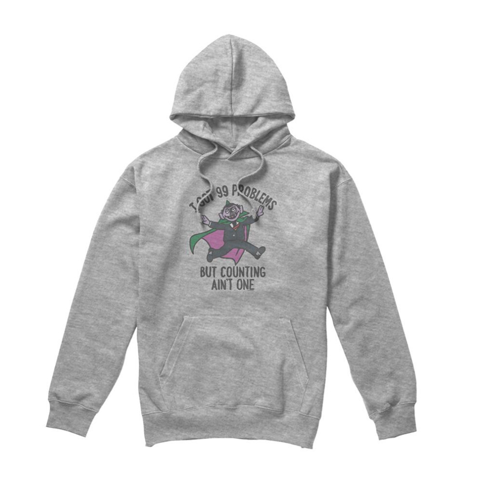 Sesame Street (M, Athletic Heather) Unisex Adult I Got 99 Problems Heather Hoodie Multicoloured