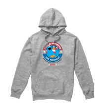 (S, Athletic Heather) Sesame Street Unisex Adult For President Cookie Monster Heather Hoodie