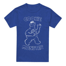 (3XL, Royal Blue) Sesame Street Unisex Adult Simple Cookie Heather T-Shirt