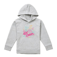 (7-8 Years, Athletic Heather) Disney Princess Childrens/Kids Girl Power Jasmine Rapunzel Ariel Line Art Hoodie
