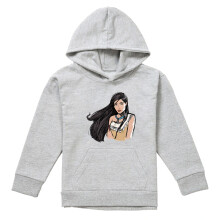(12-13 Years, Athletic Heather) Pocahontas Childrens/Kids Sketch Hoodie