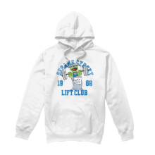 (S, White) Sesame Street Unisex Adult Lift Club Oscar The Grouch Hoodie