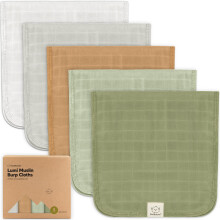 5-Pack Katoenen Muslin Boeren Doeken voor Baby - Zacht & Absorberend, Grote Muslin Handdoek
