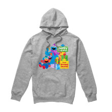(S, Athletic Heather) Sesame Street Unisex Adult Happy Holidays Gifts Heather Hoodie