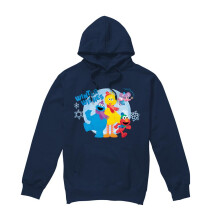(XL, Navy) Sesame Street Unisex Adult Winter Wishes Hoodie