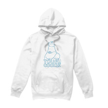 (M, White) Sesame Street Unisex Adult Tough Cookie Monster Hoodie
