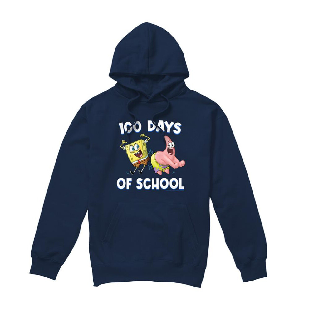 Spongebob Squarepants (Xxl, Navy) Unisex Adult 100 Days Of School Patrick Star Hoodie