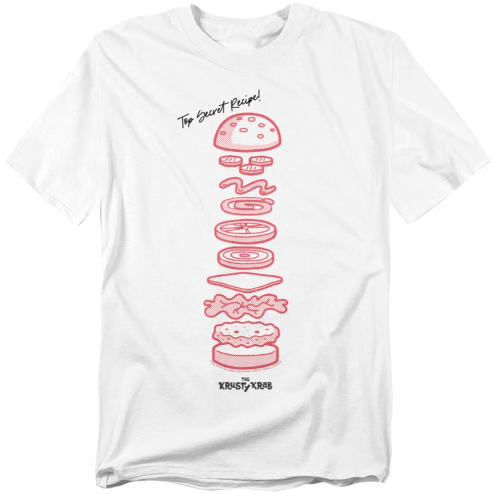 Spongebob Squarepants (4Xl, ) Mens Krabby Patty T-Shirt White