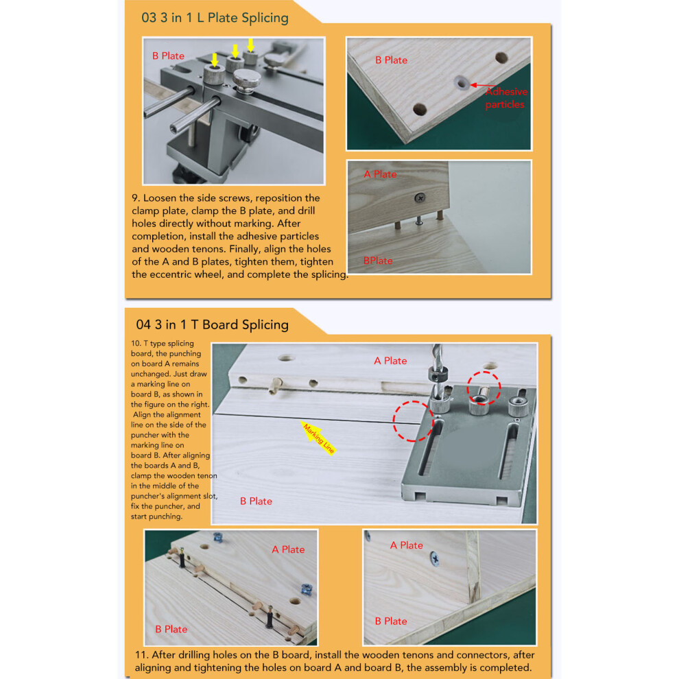 Dowel Jig Kit with 5 6 8 10mm Sleeves