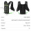 7L Cycling Hydration Backpack Black Green, 370*190mm Lightweight, Breathable 2