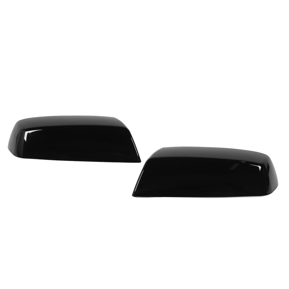 Pair Of Glossy Rearview Mirror Caps For Chevy 2500Hd 3500Hd 2015-2019 Black 7621390837828