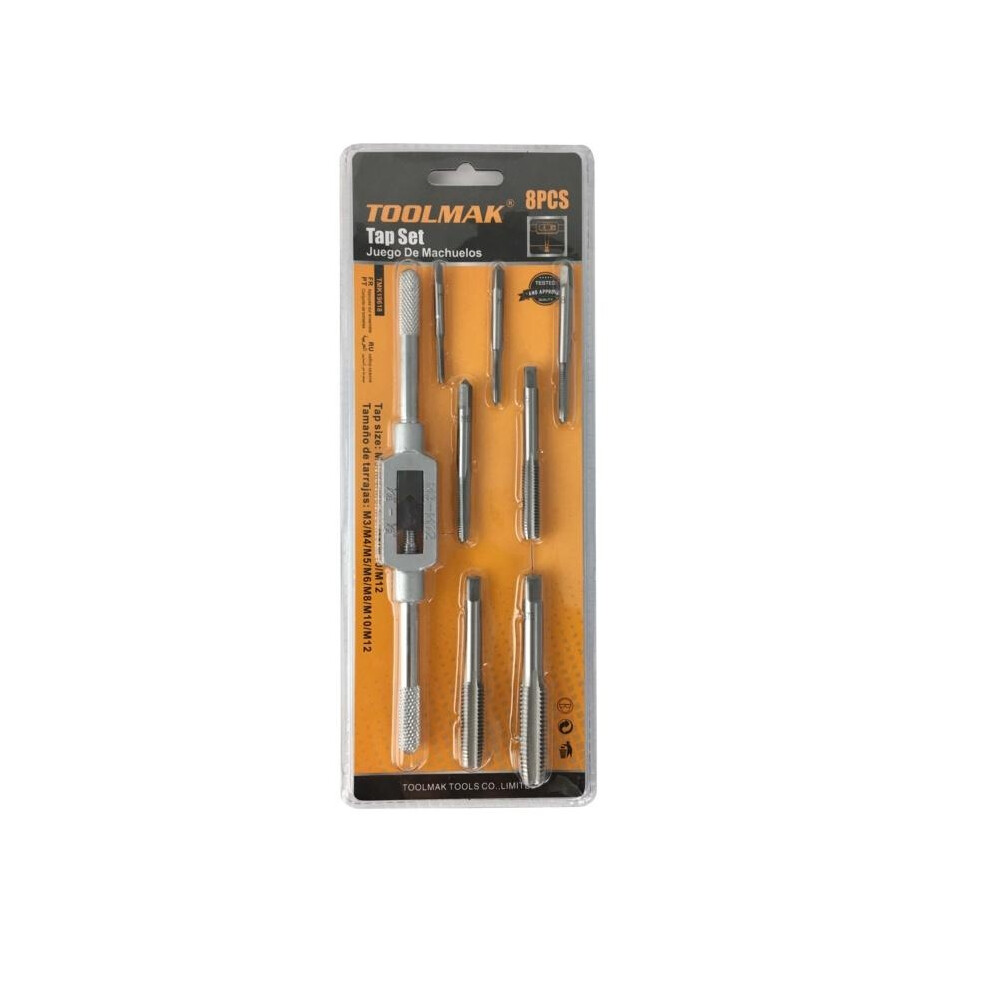 - Toolmak Tap & Die Set(Pack Of 8) Silver (One Size) - Image 2